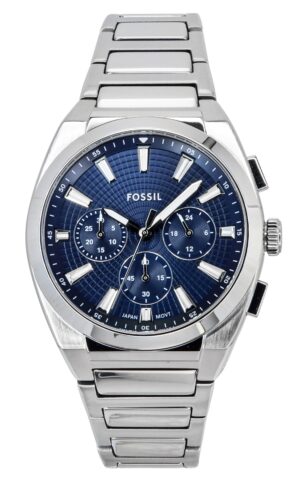 Fossil Everett Chronograph Stainless Steel Blue Dial Quartz FS6104 Men's Watch