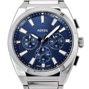 Fossil Everett Chronograph Stainless Steel Blue Dial Quartz FS6104 Men's Watch