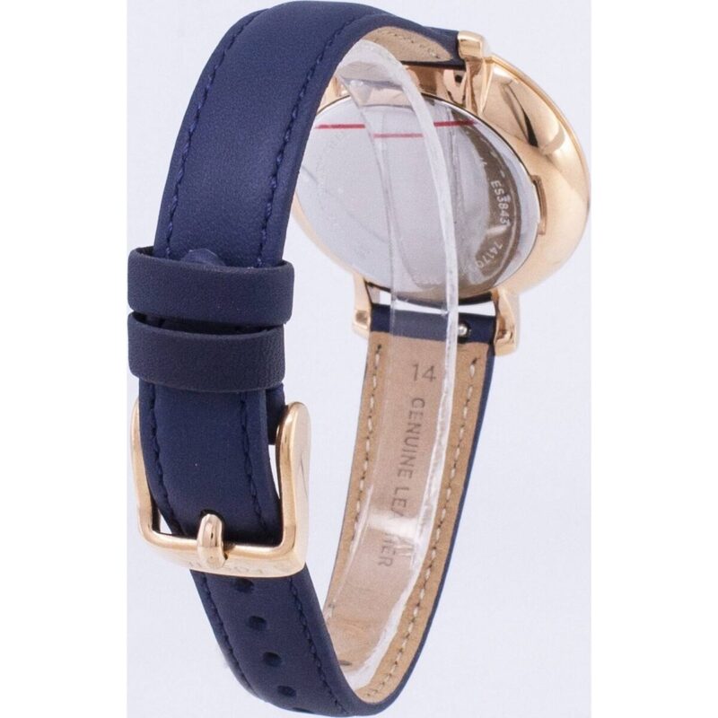 Fossil Jacqueline Silver Dial Navy Blue Leather ES3843 Women's Watch