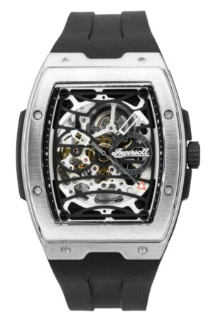Ingersoll The Challenger Rubber Strap Black Skeleton Dial Automatic I12301 Men's Watch