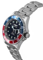Invicta Pro Diver Stainless Steel Black Dial Pepsi Bezel Quartz 47354 200M Men's Watch