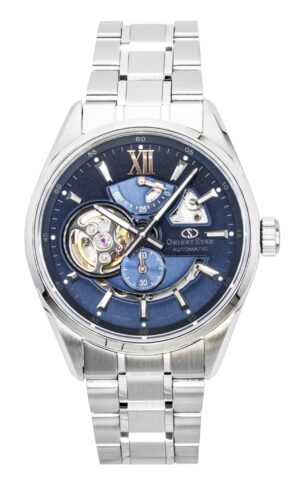 Orient Star Keshiki Limited Edition Stainless Steel Open Heart Blue Grey Dial Automatic RE-AV0132L 100M Men's Watch
