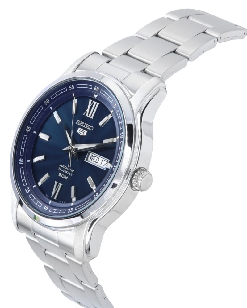 Seiko 5 Analog Stainless Steel Blue Dial Automatic SNKP17K1 Men's Watch