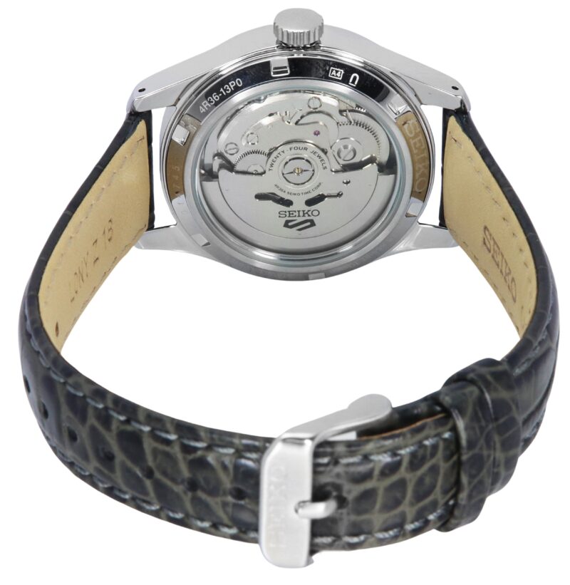 Seiko 5 Sports GMT Champagne Flieger Suit Style Leather Strap Automatic SRPJ87K1 100M Men's Watch