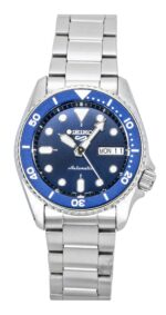Seiko 5 Sports SKX Street Denim Stainless Steel Blue Dial Automatic SRPL77K1 100M Men's Watch