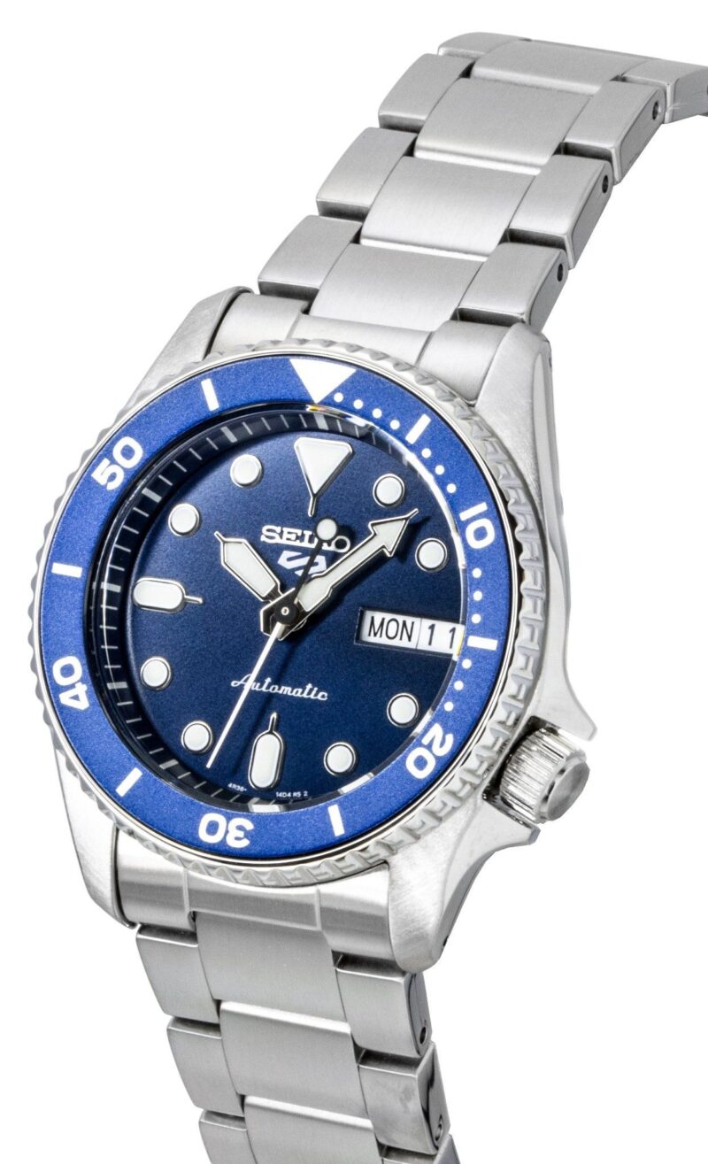 Seiko 5 Sports SKX Street Denim Stainless Steel Blue Dial Automatic SRPL77K1 100M Men's Watch