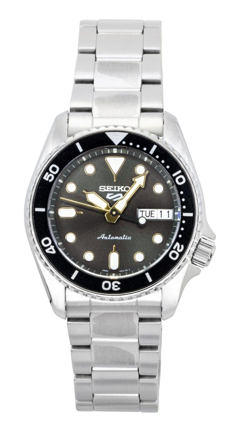Seiko 5 Sports SKX Street Stonewash Stainless Steel Black Dial Automatic SRPL79K1 100M Men's Watch