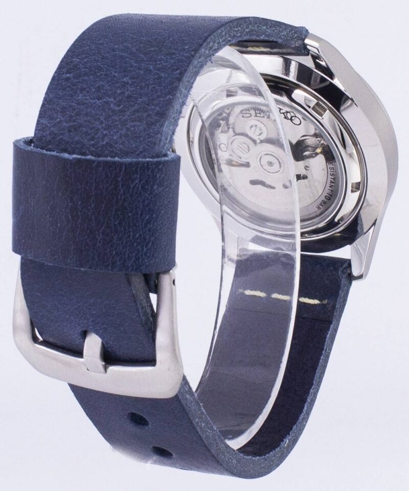 Seiko 5 Sports SNZG11K1-var-LS15 Automatic Dark Blue Leather Strap Men's Watch