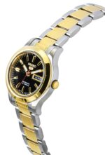 Seiko 5 Two Tone Stainless Steel Black Dial 21 Jewels Automatic SYMD94K1 Women's Watch