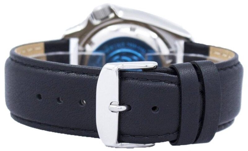 Seiko Automatic Diver's Black Leather SKX009J1-var-LS10 200M Men's Watch