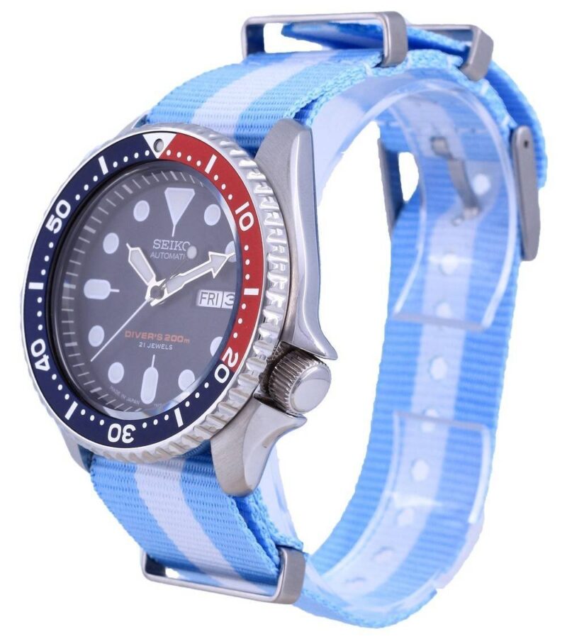 Seiko Automatic Diver's Polyester Japan Made SKX009J1-var-NATO24 200M Men's Watch