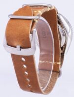 Seiko Automatic SKX009J1-var-LS13 Diver's 200M Dark Blue Leather Strap Men's Watch