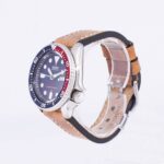 Seiko Automatic SKX009J1-var-LS18 Diver's 200M Japan Made Brown Leather Strap Men's Watch