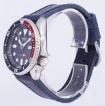 Seiko Automatic SKX009K1-var-LS13 Diver's 200M Dark Blue Leather Strap Men's Watch