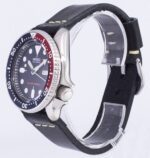 Seiko Automatic SKX009K1-var-LS14 Diver's 200M Black Leather Strap Men's Watch