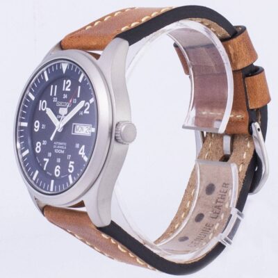 Seiko Automatic SKX009K1-var-LS17 Diver's 200M Brown Leather Strap Men's Watch