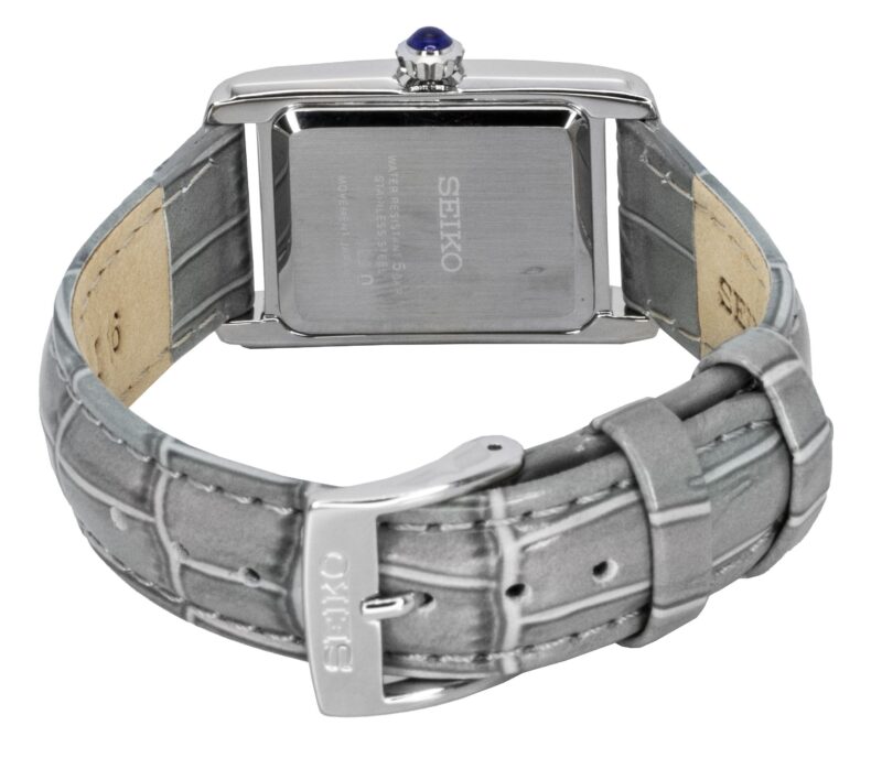 Seiko Classic Leather Strap White Dial Quartz SWR099P1 Women's Watch