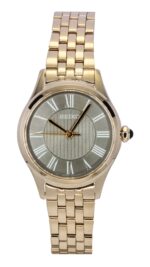 Seiko Classic Rose Gold Stainless Steel Grey Dial Quartz SUR614P1 Women's Watch