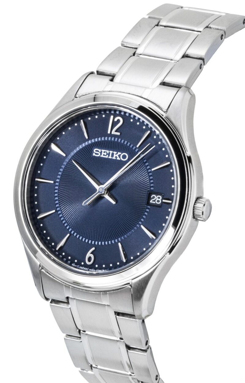 Seiko Classic Stainless Steel Blue Dial Quartz SUR419P1 100M Men's Watch
