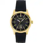 Seiko Conceptual Silicone Strap Black Dial Quartz SUR560P1 100M Men's Watch