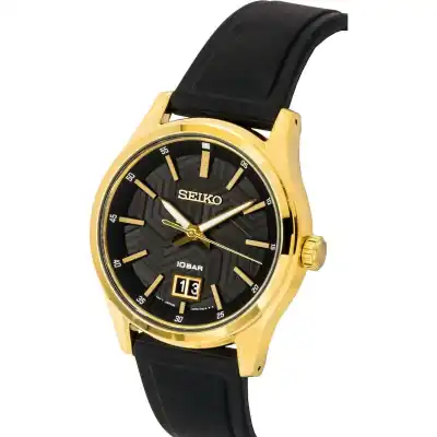 Seiko Conceptual Silicone Strap Black Dial Quartz SUR560P1 100M Men's Watch