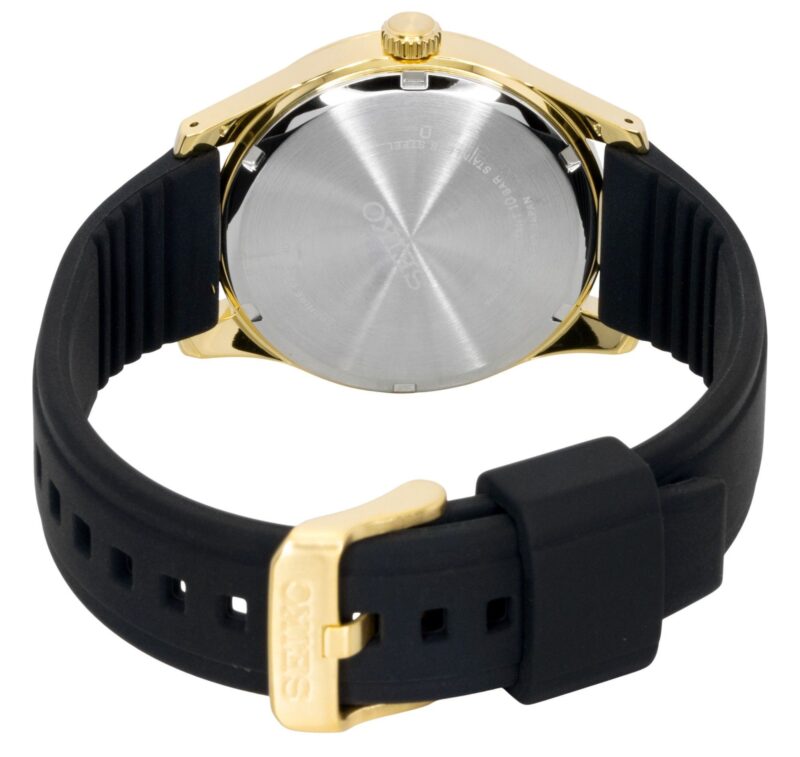 Seiko Conceptual Silicone Strap Black Dial Quartz SUR560P1 100M Men's Watch