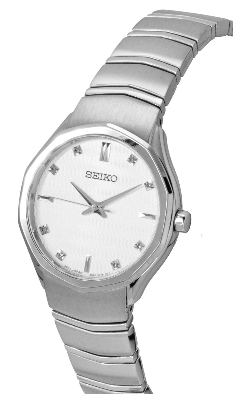 Seiko Conceptual Stainless Steel White Dial Quartz SUR615P1 Women's Watch