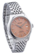 Seiko Presage Classic Araigaki Stainless Steel Orange Dial Automatic SPB467J1 100M Men's Watch