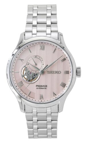 Seiko Presage Japanese Garden Stainless Steel Pale Pink Dial Automatic SSA465J1 Men's Watch