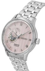 Seiko Presage Japanese Garden Stainless Steel Pale Pink Dial Automatic SSA465J1 Men's Watch