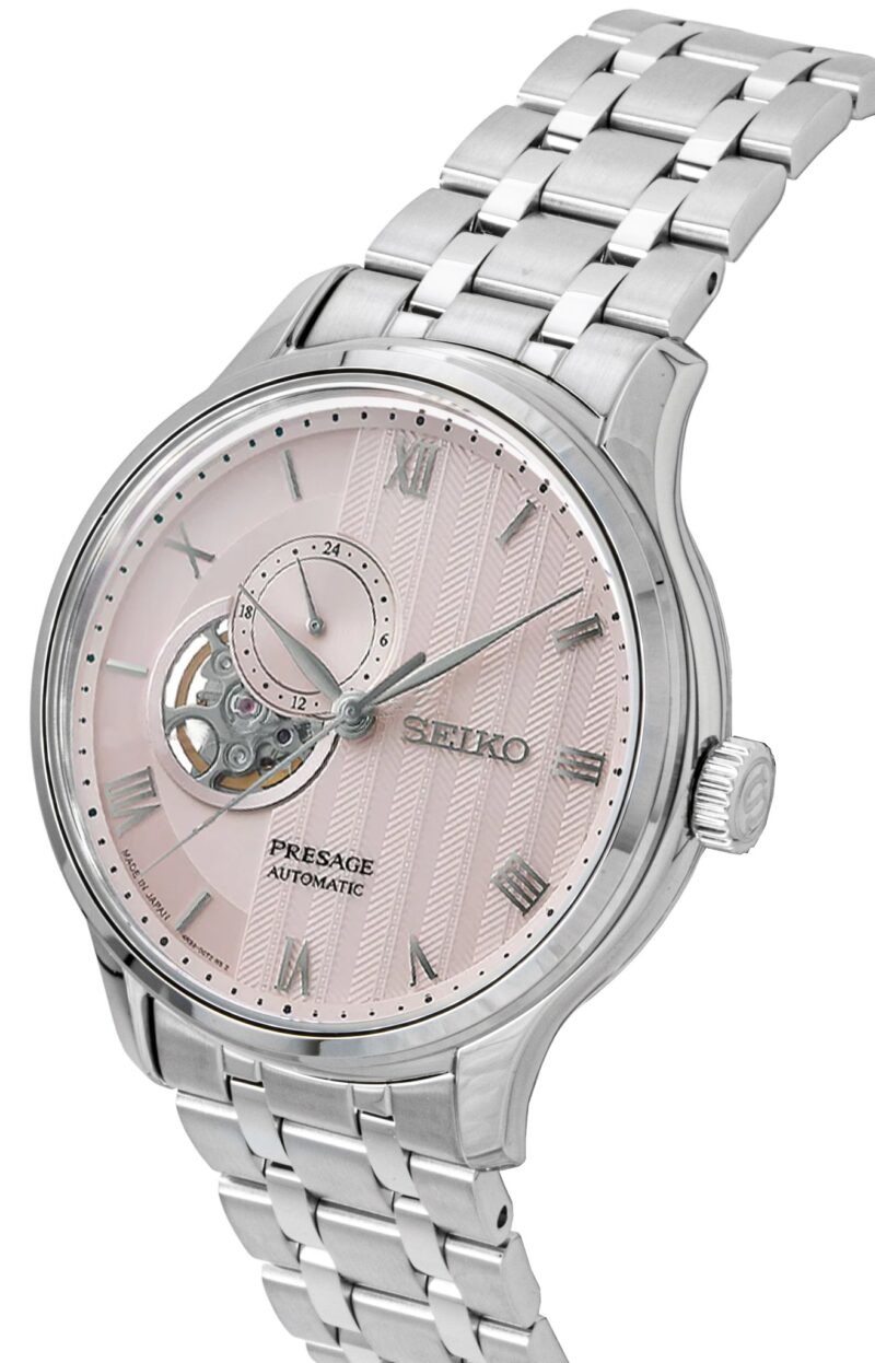 Seiko Presage Japanese Garden Stainless Steel Pale Pink Dial Automatic SSA465J1 Men's Watch