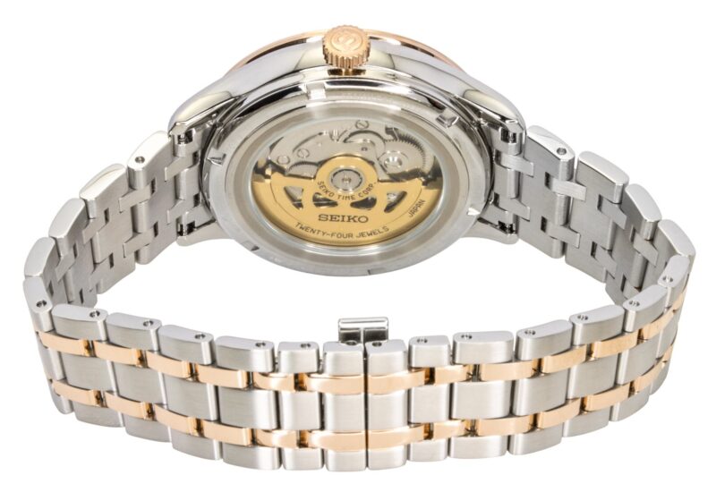 Seiko Presage Japanese Garden Two Tone Stainless Steel Brown Dial Automatic SSA466J1 Men's Watch