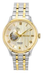 Seiko Presage Japanese Garden Two Tone Stainless Steel Gold Dial Automatic SSA464J1 Men's Watch