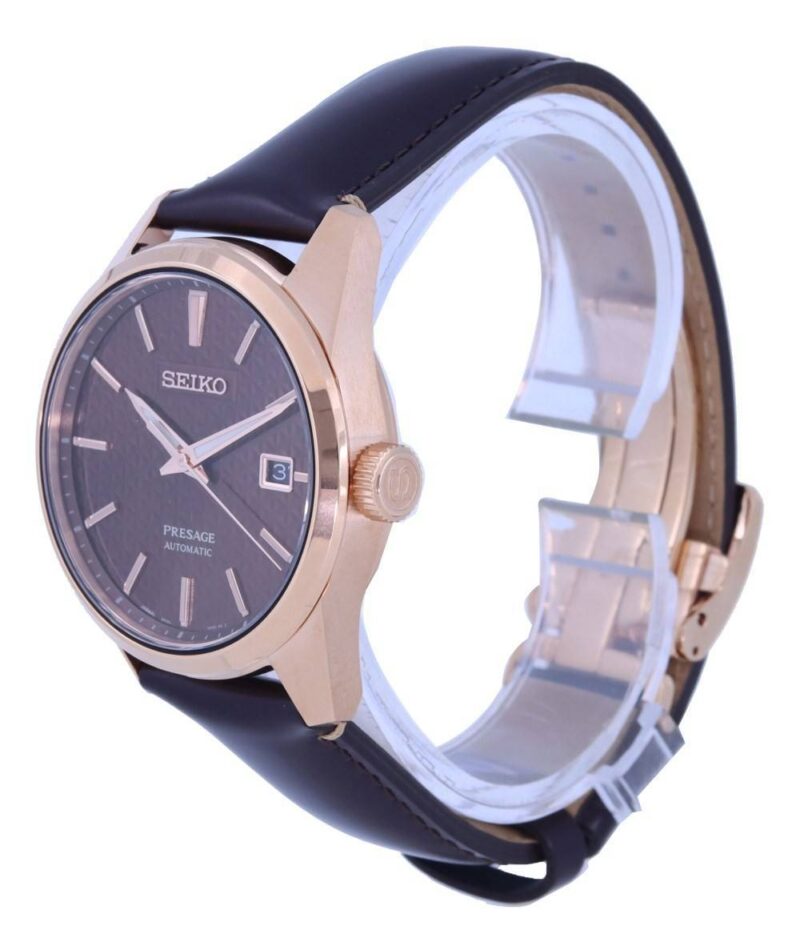 Seiko Presage Sharp Edge Brown Dial Automatic SPB170 SPB170J1 SPB170J 100M Men's Watch