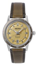 Seiko Presage Style 60's Stainless Steel Gold Dial Automatic SRPL75J1 Men's Watch