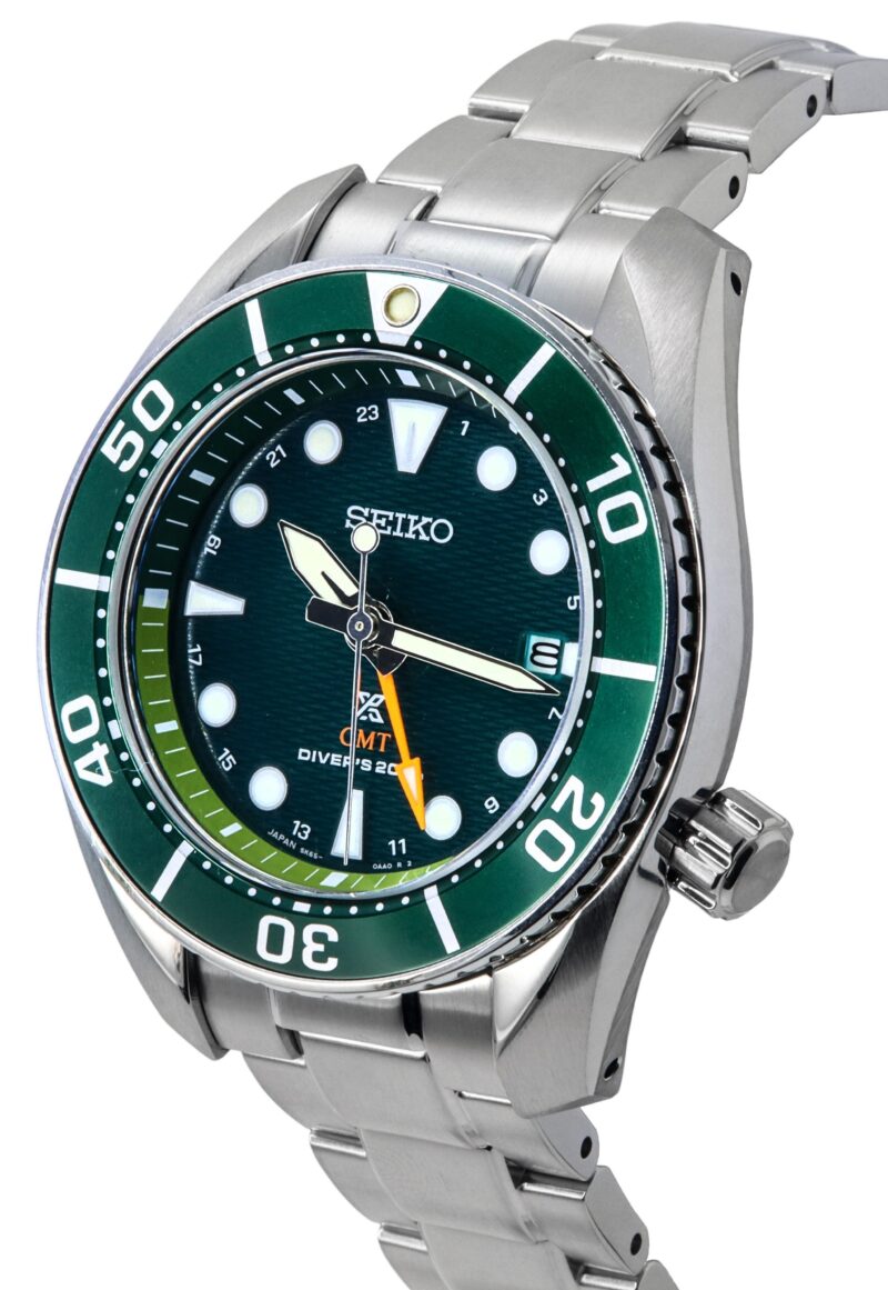 Seiko Prospex Sea Aqua Sumo GMT Green Dial Solar Diver's SFK003J1 200M Men's Watch