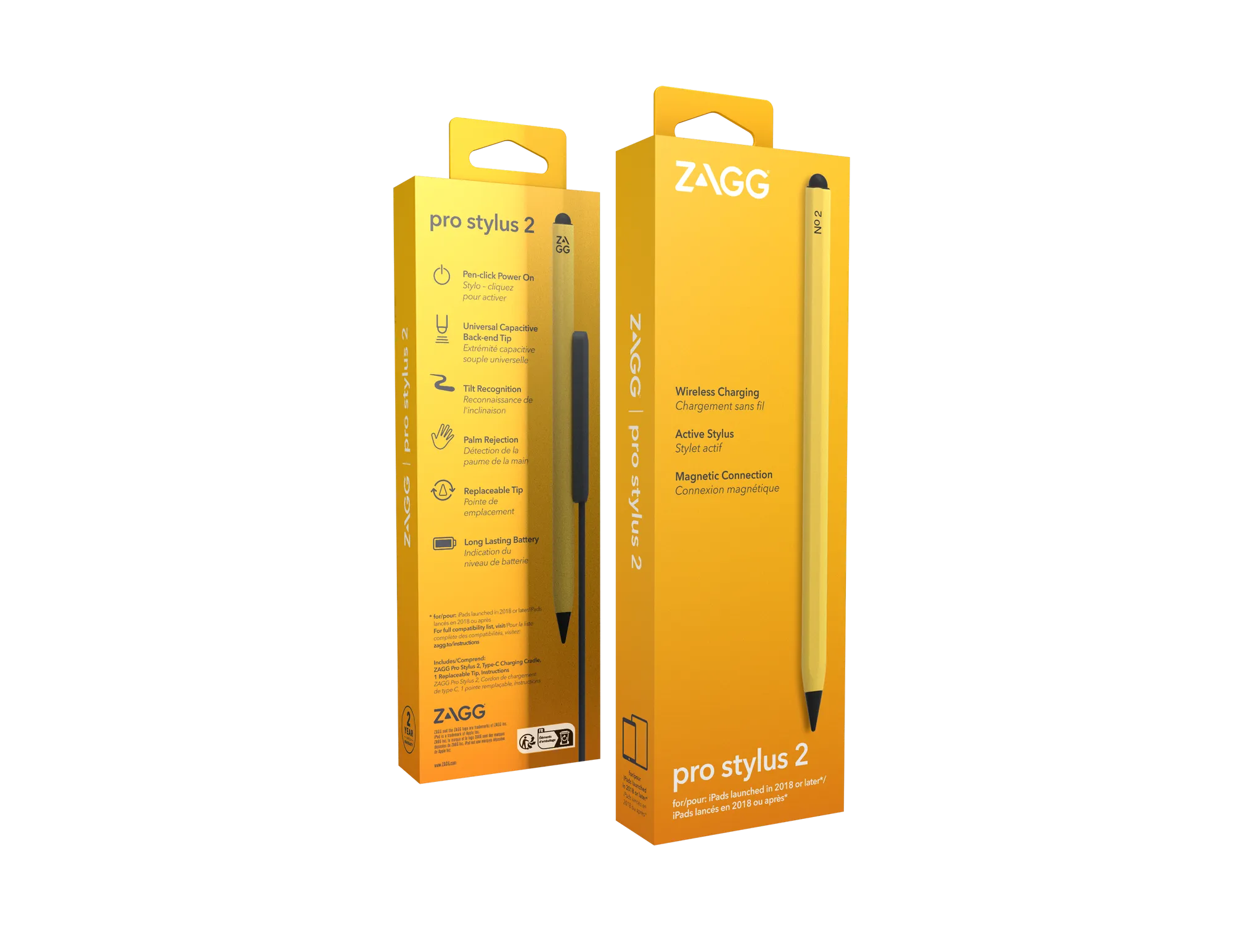 ZAGG-Pro Stylus 2-Universal Stylus-Yellow- Wirelessly charged 1 -