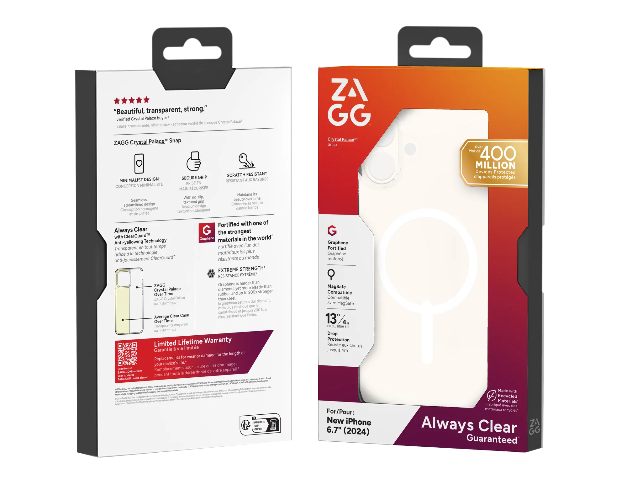 ZAGG Cases Crystal Palace Snap Apple iP16 Plus Clear 1 -