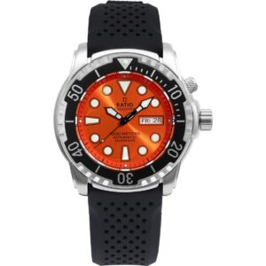 Ratio FreeDiver Helium-Safe 1000M Sapphire Automatic 1068HA90-34VA-ORG Men's Watch