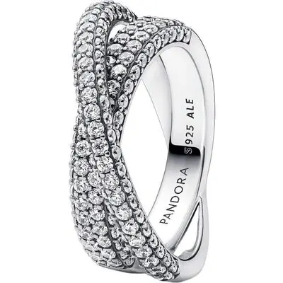 Pandora Timeless PavÉ Crossover Dual Band Ring (193022C01-52) Women JEWELRY