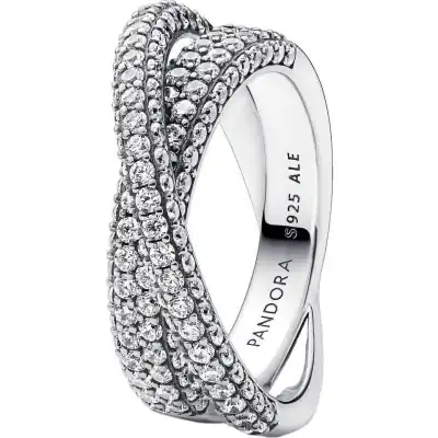 Pandora Timeless PavÉ Crossover Dual Band Ring (193022C01-52) Women JEWELRY