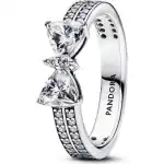 Pandora Sparkling Bow Double-row Ring (193552C01-50) Women JEWELRY
