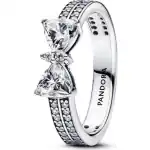 Pandora Sparkling Bow Double-row Ring (193552C01-54) Women JEWELRY