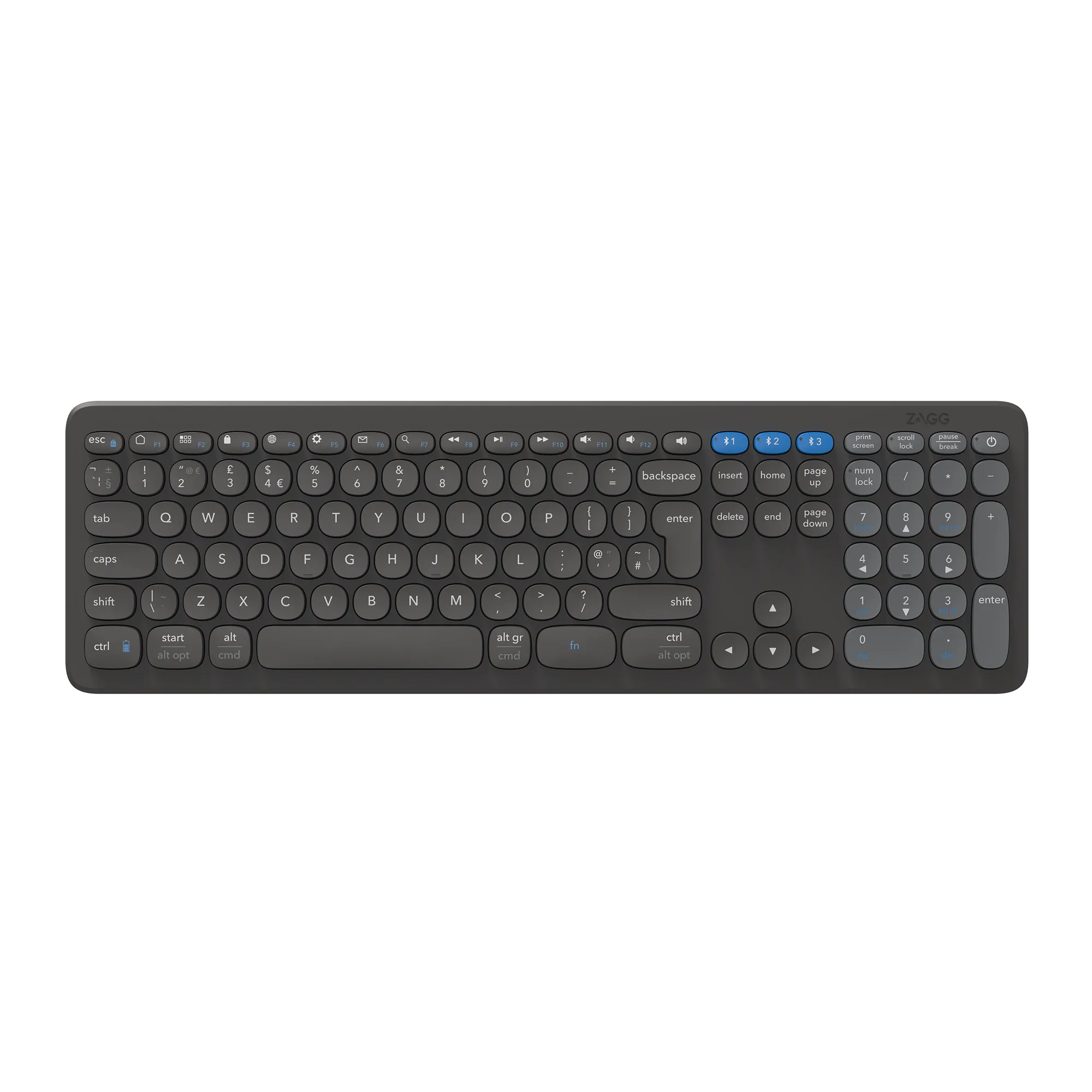 ZAGG Pro Keyboard 17'' Full Size-Charcoal-UK 2 ZAGG Pro Keyboard 17'' Full Size-Charcoal-UK - Image 2