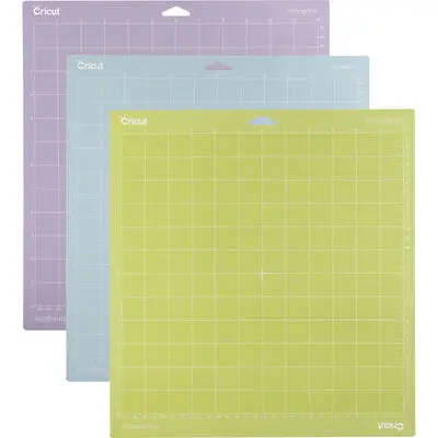 Cricut Machine Mat Variety Pack (12" x 12") – 3-Pack Includes LightGrip, StandardGrip, and StrongGrip Reusable Mats for Cricut Maker and Explore Machines (2003546) (CC 3PACK MATS 30X30) (CC 3PACK MATS 30X30)