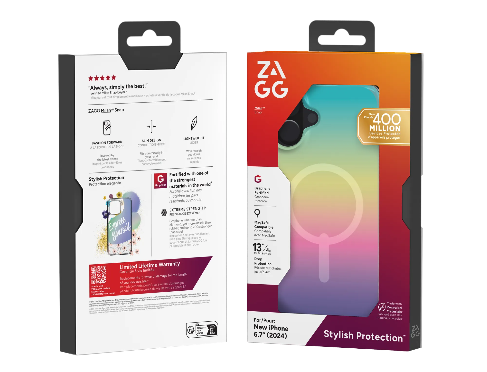 ZAGG Cases Milan Snap Apple iP16 Plus Iridescent 1 -