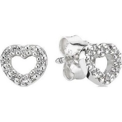 Pandora Sparkling Double Hoop Earrings (290528CZ) Women JEWELRY