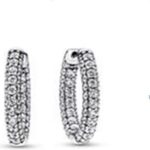 Pandora Timeless PavÉ Single-row Hoop Earrings (292624C01) Women JEWELRY