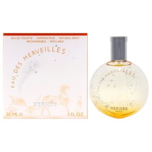 Hermes Eau Des Merveilles for Women 1 oz EDT Spray Refillable Eau de Toilette