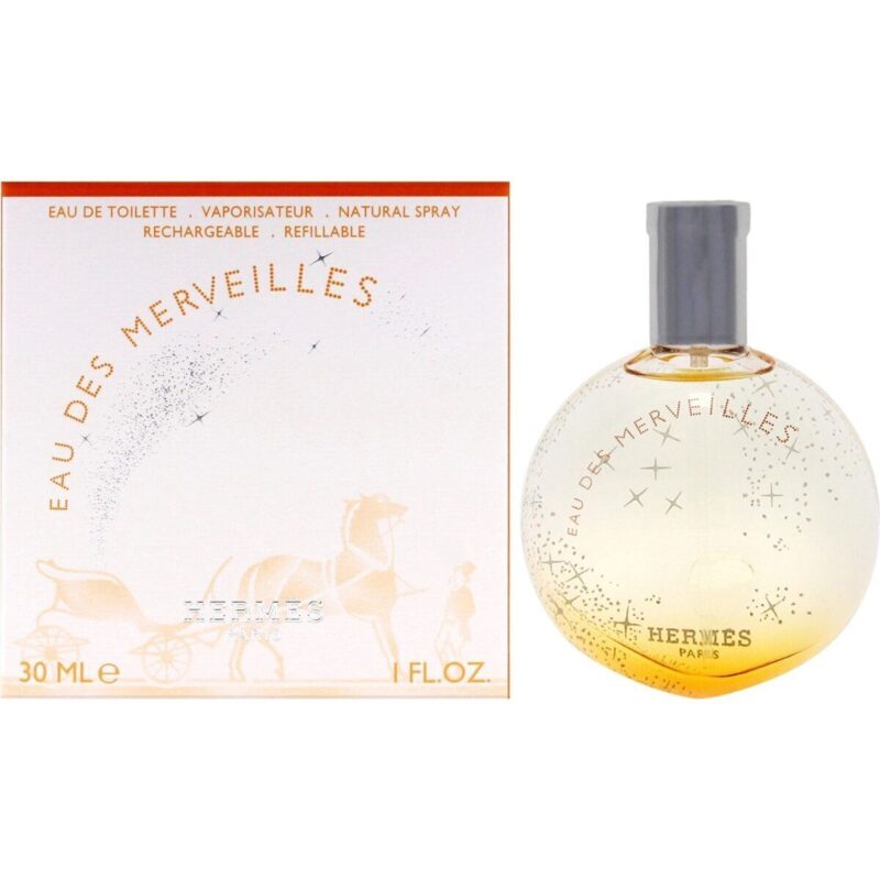 Hermes Eau Des Merveilles for Women 1 oz EDT Spray Refillable Eau de Toilette